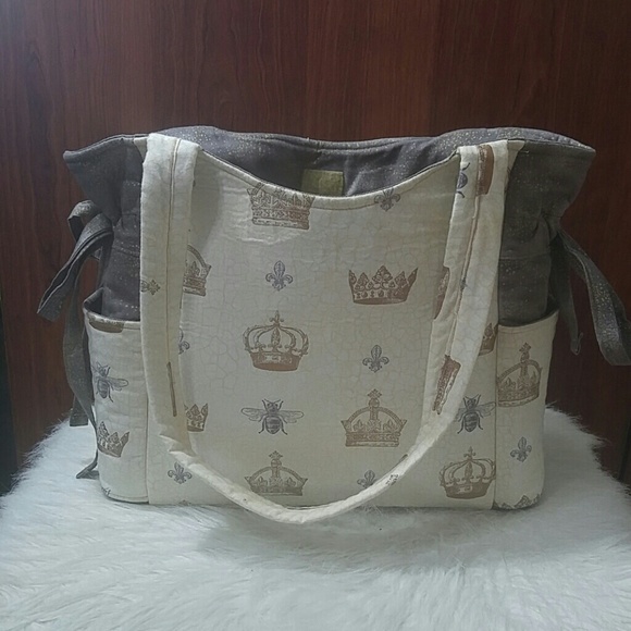 Handbags - Crown and bee diaper bag